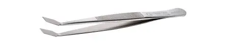 Produktfoto 1 von ideal-tek Edelstahl Pinzette, 120mm, Spitze Geknickt, Flach Antimagnetisch