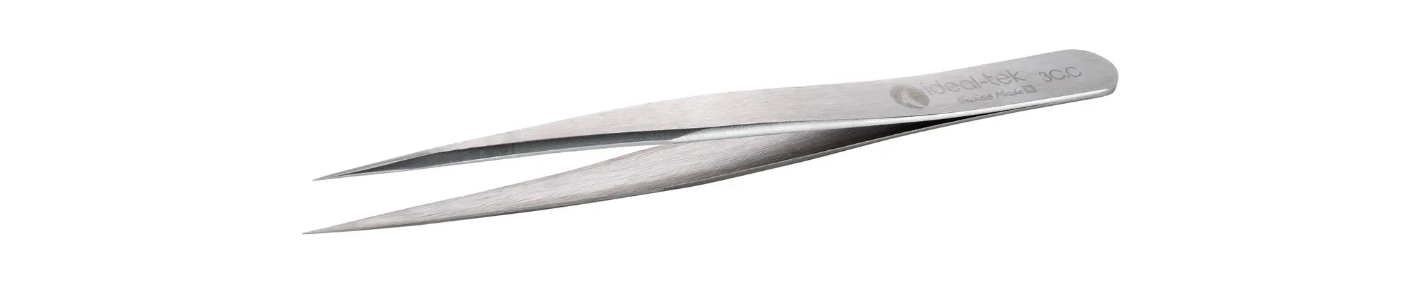 Produktfoto 1 von ideal-tek 3C.C.0 Kohlenstoffstahl Pinzette, 110 mm Gerade, Spitze Gerade
