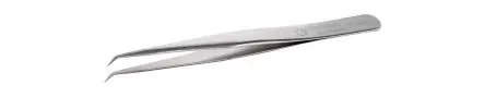 Produktfoto 1 von ideal-tek Edelstahl Pinzette, 110mm, Spitze Geknickt Antimagnetisch