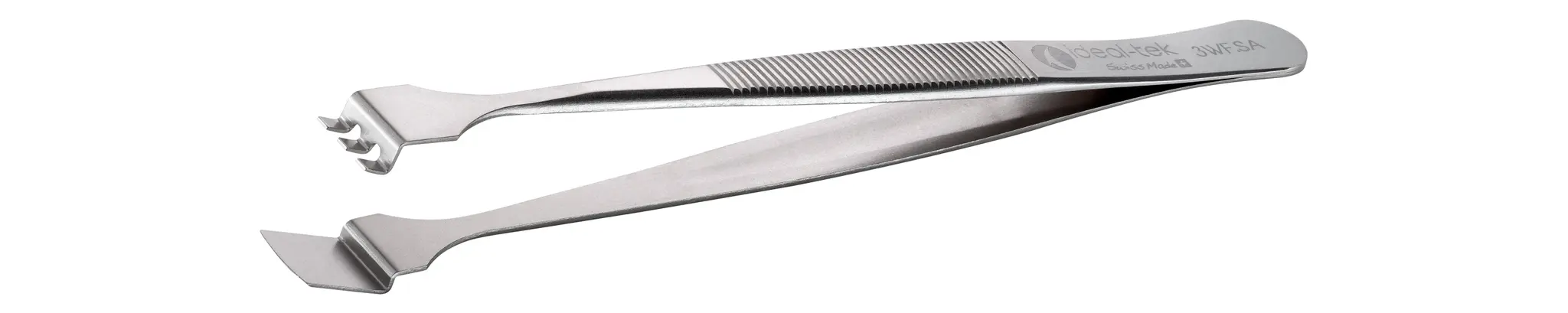 Produktfoto 1 von ideal-tek 3WF.SA.1 Edelstahl Pinzette, 125 mm Gerade, Spitze Wafer Antimagnetisch