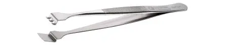 Produktfoto 1 von ideal-tek Edelstahl Pinzette, 125mm, Spitze Wafer Antimagnetisch