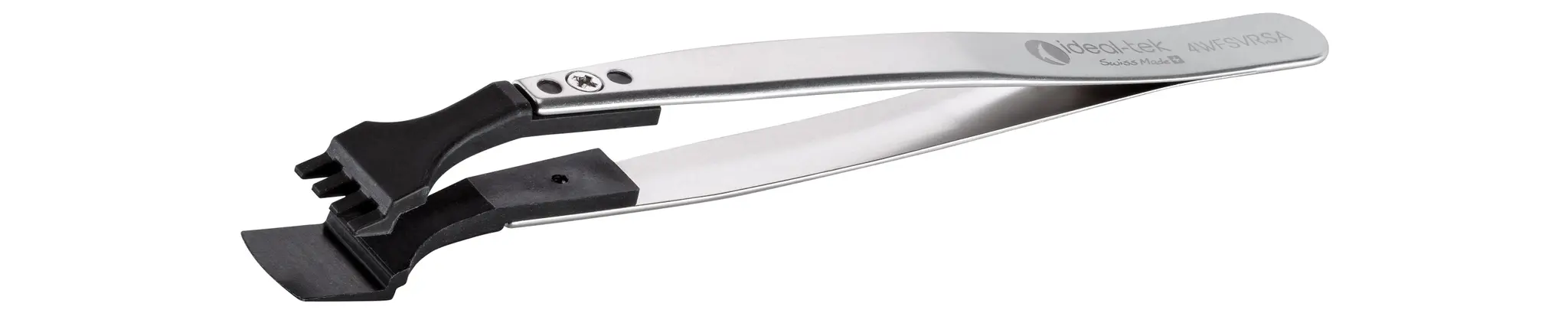 Produktfoto 1 von ideal-tek 4WFSVR.SA.1 Edelstahl Pinzette, 130 mm Gerade, Spitze Wafer Antimagnetisch ESD-sicher
