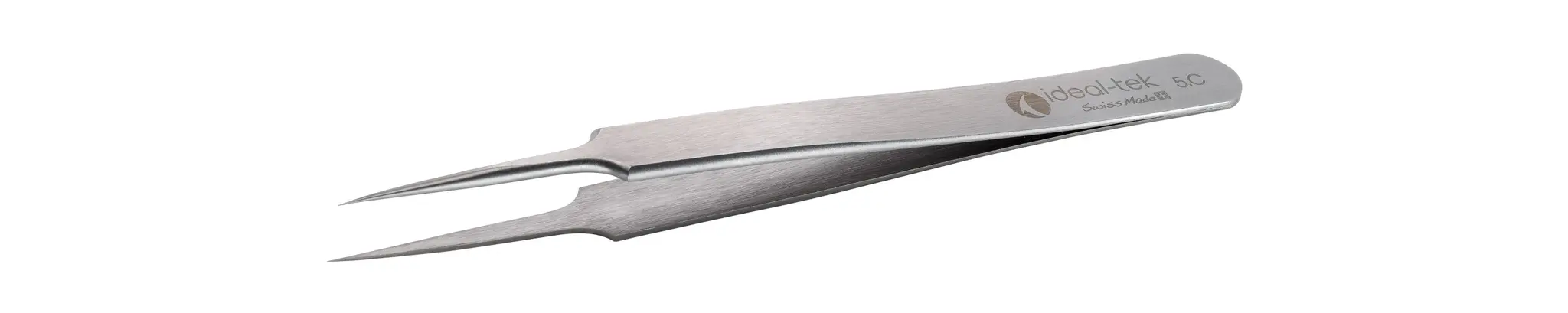Produktfoto 1 von ideal-tek 5.C.0 Kohlenstoffstahl Pinzette, 110 mm Gerade, Spitze Gerade