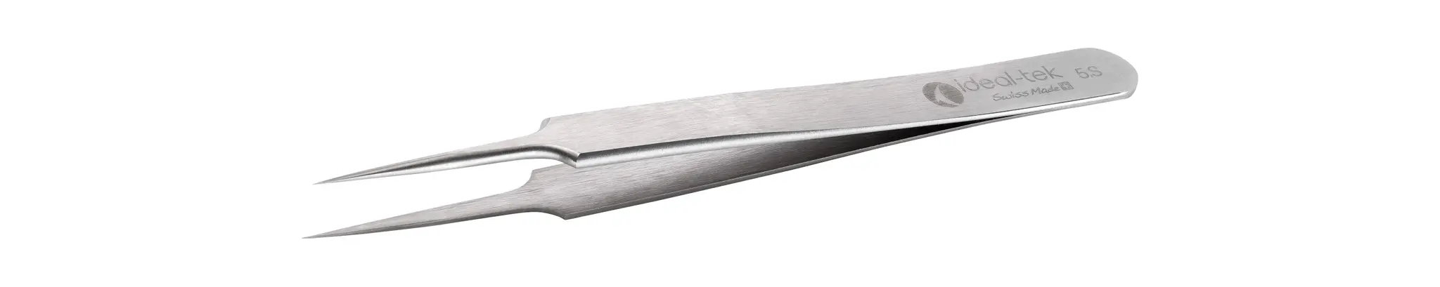 Produktfoto 1 von ideal-tek 5.S.0 Edelstahl Pinzette, 110 mm Gerade, Spitze Gerade