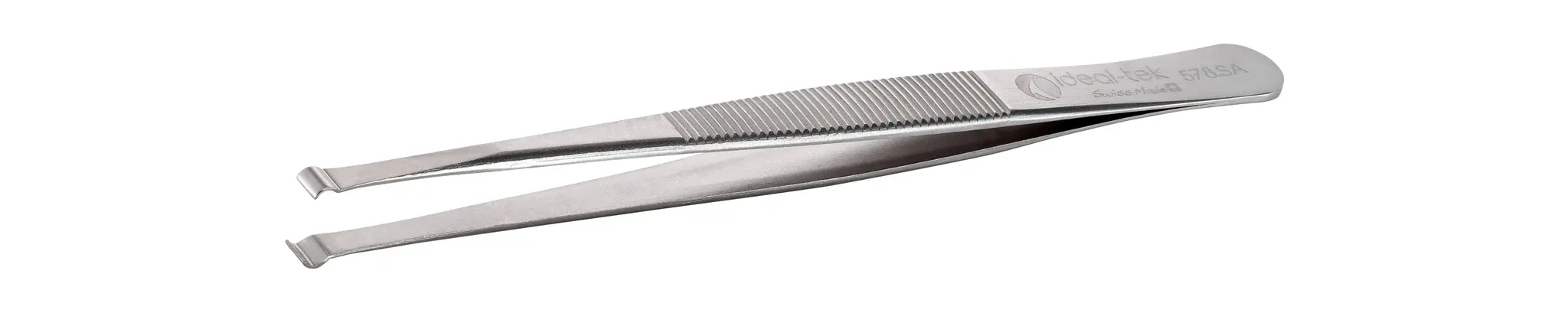 Produktfoto 1 von ideal-tek 578.SA.1 Edelstahl Pinzette, 120 mm Gerade, Spitze Gebogen Antimagnetisch