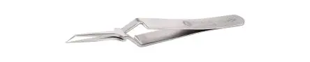 Produktfoto 1 von ideal-tek Edelstahl Pinzette, 105mm, Spitze Geknickt Antimagnetisch