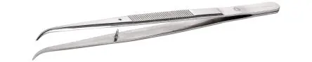 Produktfoto 1 von ideal-tek Edelstahl Pinzette, 155mm, Spitze Geknickt Antimagnetisch