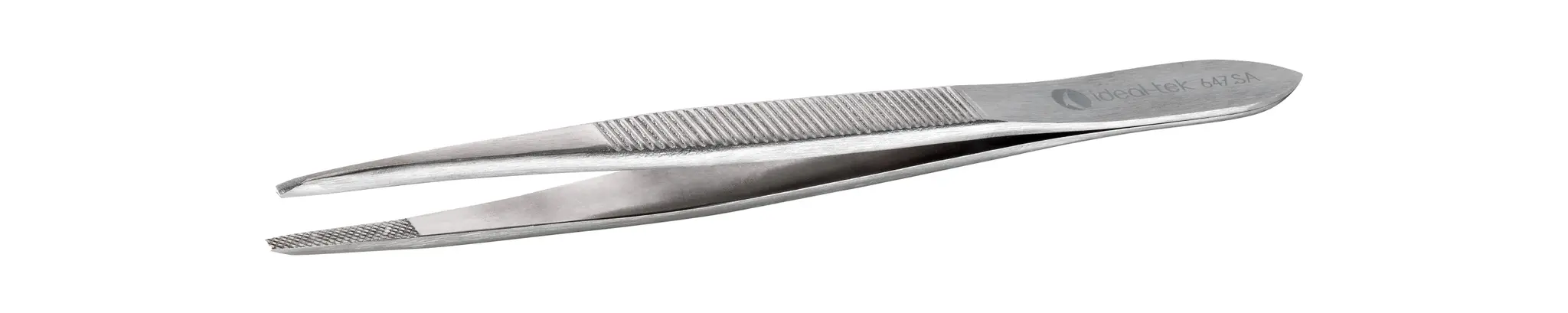Produktfoto 1 von ideal-tek 647.SA.5 Edelstahl Pinzette, 120 mm Gerade, Spitze Gerade Antimagnetisch