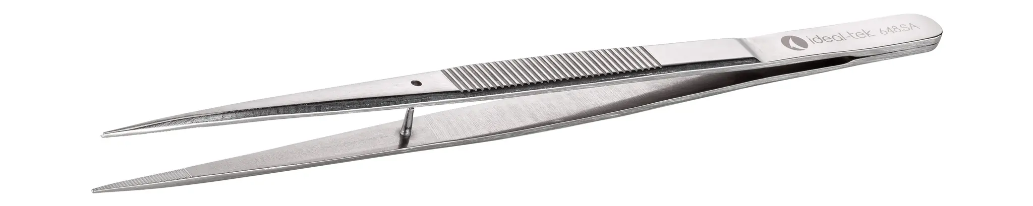 Produktfoto 1 von ideal-tek 648.SA.6 Edelstahl Pinzette, 155 mm Gerade, Spitze Gerade Antimagnetisch