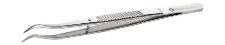 Produktfoto 1 von ideal-tek Edelstahl Pinzette, 155mm, Spitze Geknickt Antimagnetisch