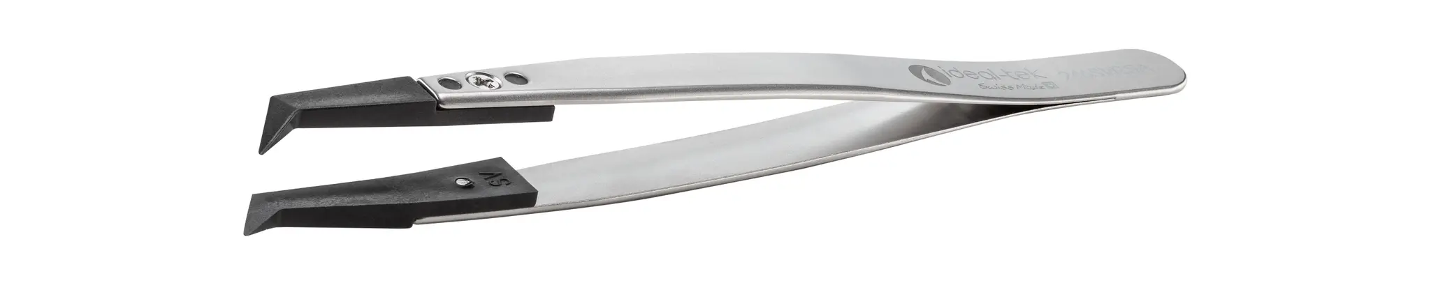 Produktfoto 1 von ideal-tek 246SVR.SA.1 Edelstahl Pinzette, 125 mm Abgewinkelt, Spitze Winkel Antimagnetisch ESD-sicher