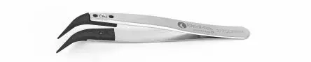 Produktfoto 1 von ideal-tek Edelstahl Pinzette, 105mm, Spitze Gebogen Antimagnetisch ESD-Sicherheit