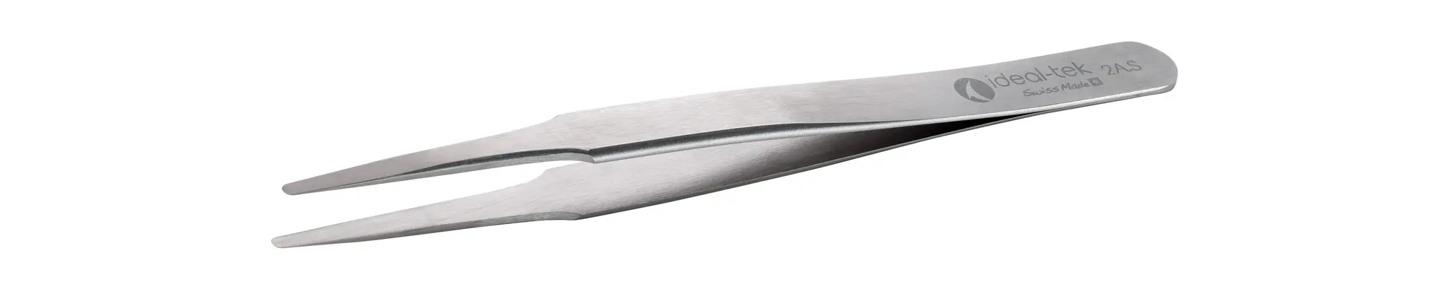 Produktfoto 1 von ideal-tek 2A.S.0 Edelstahl Pinzette, 120 mm Gerade, Spitze Gerade