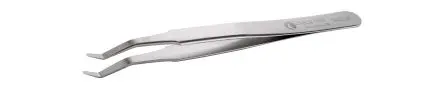 Produktfoto 1 von ideal-tek Edelstahl Pinzette, 120mm, Spitze Geknickt Antimagnetisch