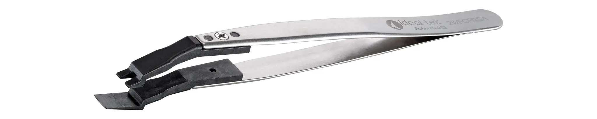 Produktfoto 1 von ideal-tek 2WFCPR@.SA.1 Edelstahl Pinzette, 130 mm Gerade, Spitze Wafer Antimagnetisch ESD-sicher