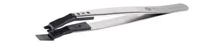 Produktfoto 1 von ideal-tek Edelstahl Pinzette, 130mm, Spitze Wafer Antimagnetisch ESD-Sicherheit