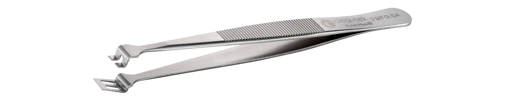 Produktfoto 1 von ideal-tek 2WFG.SA.1 Edelstahl Pinzette, 120 mm Gerade, Spitze Wafer Antimagnetisch