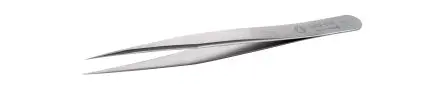 Produktfoto 1 von ideal-tek Kohlenstoffstahl Pinzette, 120mm, Spitze Gerade