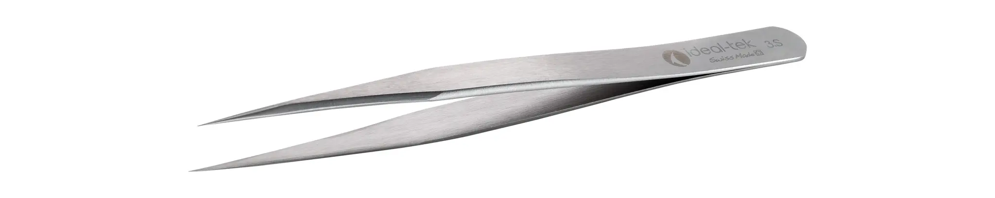 Produktfoto 1 von ideal-tek 3.S.0 Edelstahl Pinzette, 120 mm Gerade, Spitze Gerade