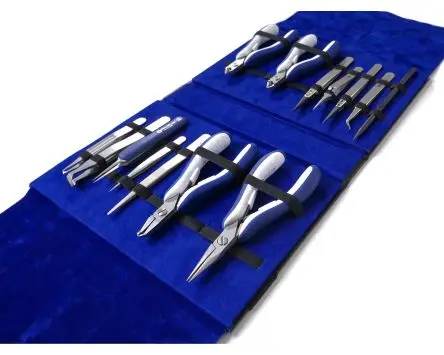 ideal-tek Pinzettenset Werkzeugsatz, Tasche 14-teilig