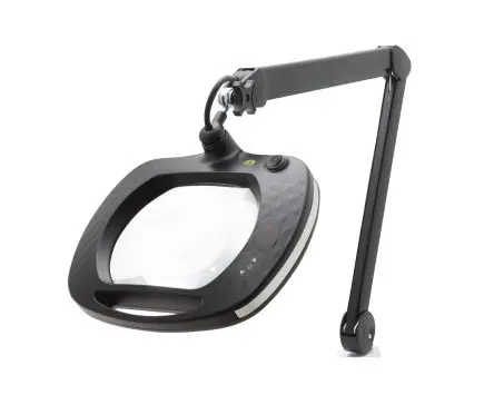 ideal-tek LE-HDWWE5D LED Lupenleuchte Vergrößerungsglas, 7.5 x 6.2 in Linse / 230 V, Reichweite 914 mm, Typ F