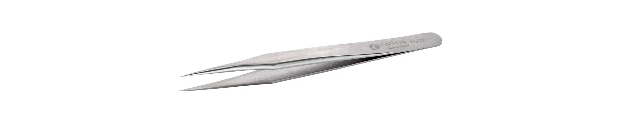 Produktfoto 1 von ideal-tek M5E.S.0 Edelstahl Pinzette, 80 mm Gerade, Spitze Gerade