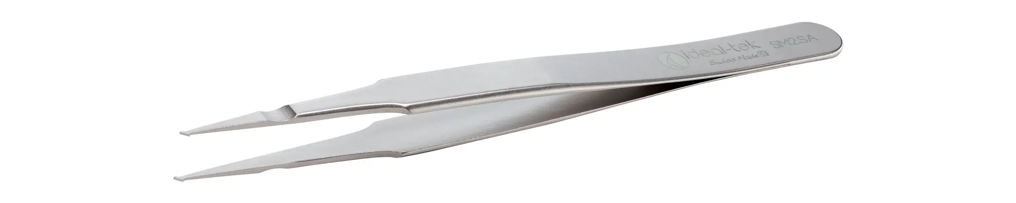 Produktfoto 1 von ideal-tek SM2.SA.1 Edelstahl Pinzette, 120 mm Gerade, Spitze Gerade Antimagnetisch