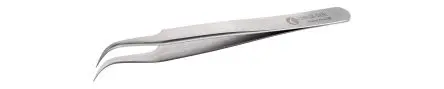 Produktfoto 1 von ideal-tek Kohlenstoffstahl Pinzette, 120mm, Spitze Gebogen