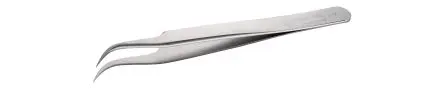 Produktfoto 1 von ideal-tek Nickel, Chrom-Molybdän-Legierung Pinzette, 120mm, Spitze Gebogen