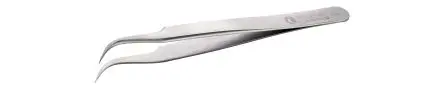 Produktfoto 1 von ideal-tek Edelstahl Pinzette, 120mm, Spitze Gebogen