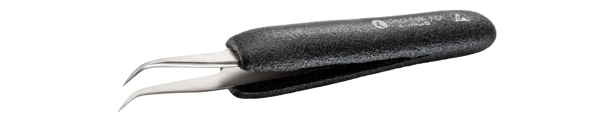 Produktfoto 1 von ideal-tek 7.SA.DN.6 Edelstahl Pinzette, 125 mm Gebogen, Spitze Gebogen Antimagnetisch ESD-sicher