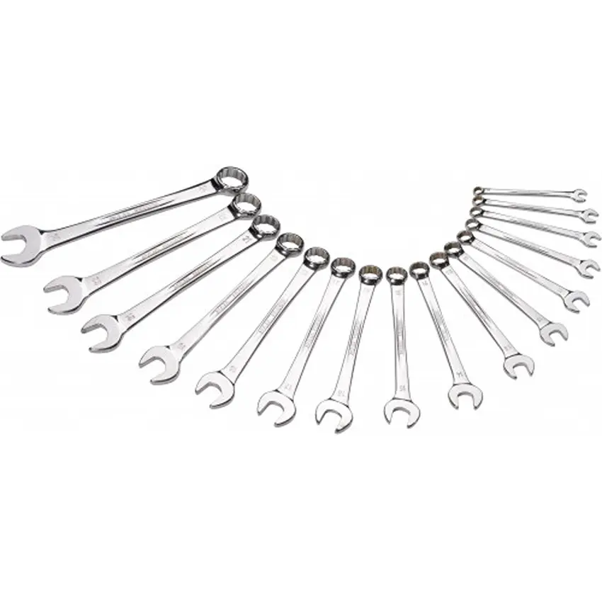 Produktfoto 1 von SAM Pfeifenkopfschlüssel-Satz Ring-Maulschlüssel CrV-Stahl, 16-teilig 7 to 24 mm
