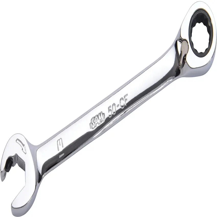 Produktfoto 1 von SAM Schraubenschlüssel Ratschen-Maulschlüssel, Ratsche Griff, Backenweite 19 mm, / Länge 246 mm