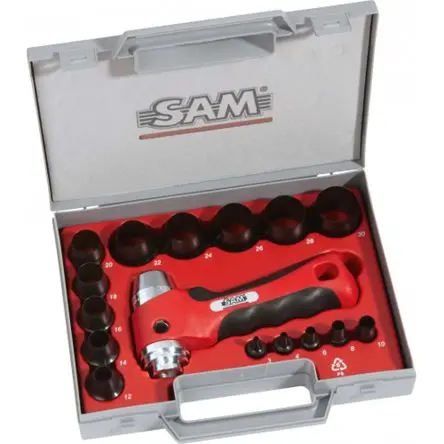 Produktfoto 1 von SAM Lochstanzen Satz für Spannfutter Fugenschneider, 16, 3 to 30 mm, Hand