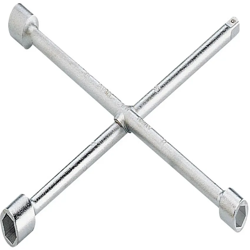 Produktfoto 1 von SAM Schaltschrankschlüssel Kreuzschlüssel 17 mm, 19 mm, 22 mm 4-in-1 im Stahl-Gehäuse