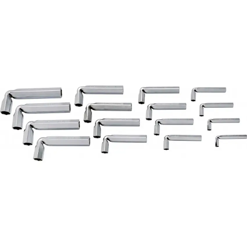 SAM Steckschlüsselsatz Ringschlüssel Kohlenstoffstahl, 16-teilig 8 to 24 mm