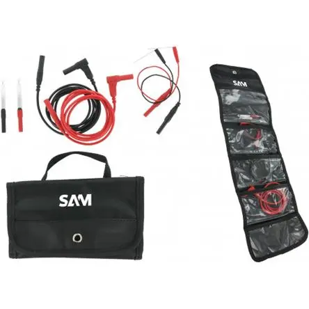 Produktfoto 1 von SAM Multimeter Stecker / Stecker, Schwarz, Rot Silikon-isoliert, 30V