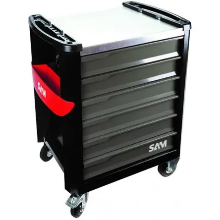Produktfoto 1 von SAM Galvanisierter Stahl Rollenschrank, Typ Werkzeugschrank 6 Schubladen mit Rädern, 1 m x 834mm x 510 mm