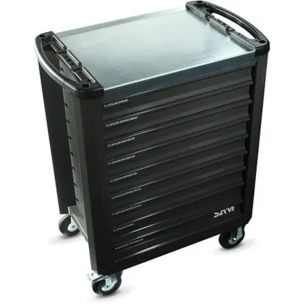 Produktfoto 1 von SAM Galvanisierter Stahl Rollenschrank, Typ Werkzeugschrank 9 Schubladen mit Rädern, 1 m x 834mm x 510 mm