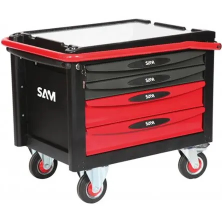 Produktfoto 1 von SAM Aluminium Werkzeugwagen, Typ Werkzeugschrank 4 Schubladen mit Rädern, 465 mm x 485mm x 710 mm