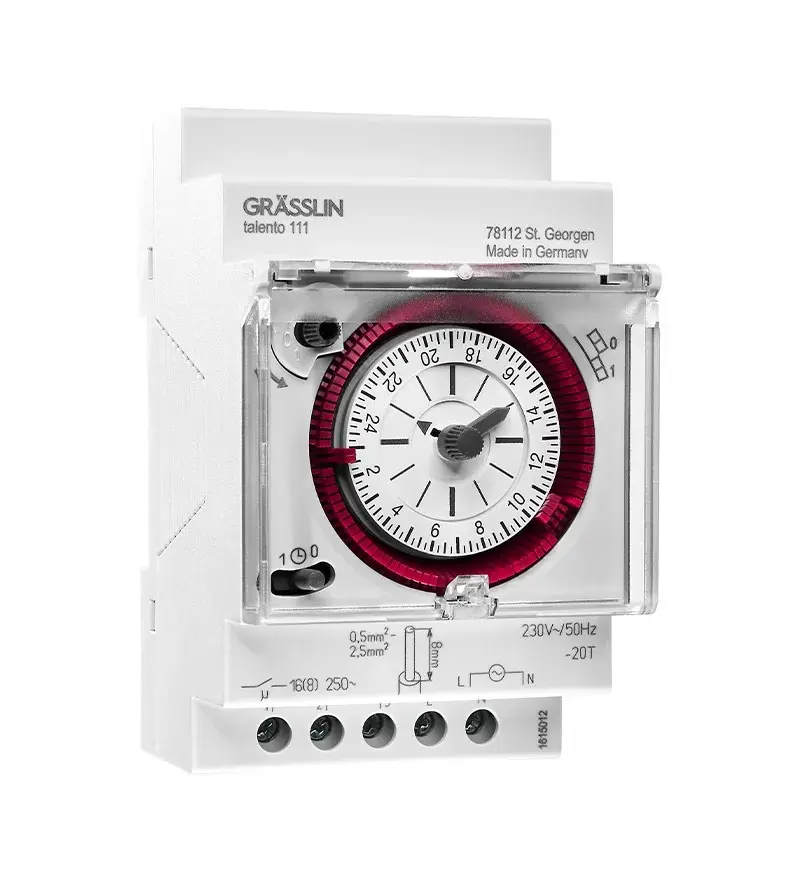 Produktfoto 1 von Grässlin Analog DIN-Schienen-Zeitschaltuhr 230 V ac, Stunden, 1-Kanal