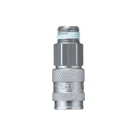 Produktfoto 1 von Legris Pneumatische Schnellsteckkupplung, Messing vernickelt 3/8 in Stecker, Buchse, ISO B-Profil, Industriekupplung mit