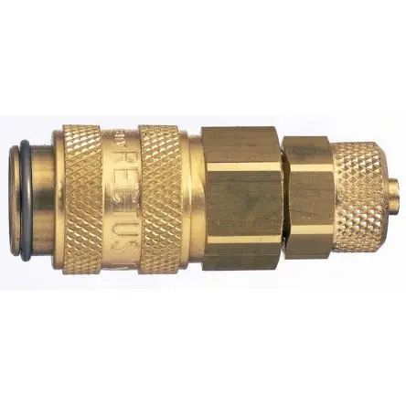 Produktfoto 1 von Legris Pneumatische Schnellsteckkupplung, Messing vernickelt 6 mm Stecker, Niederdruckanschluss, 16mm