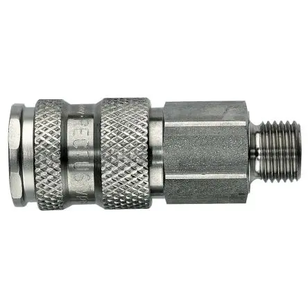 Produktfoto 1 von Legris Pneumatische Schnellsteckkupplung, Edelstahl 1/4 in Stecker, Buchse, 23mm