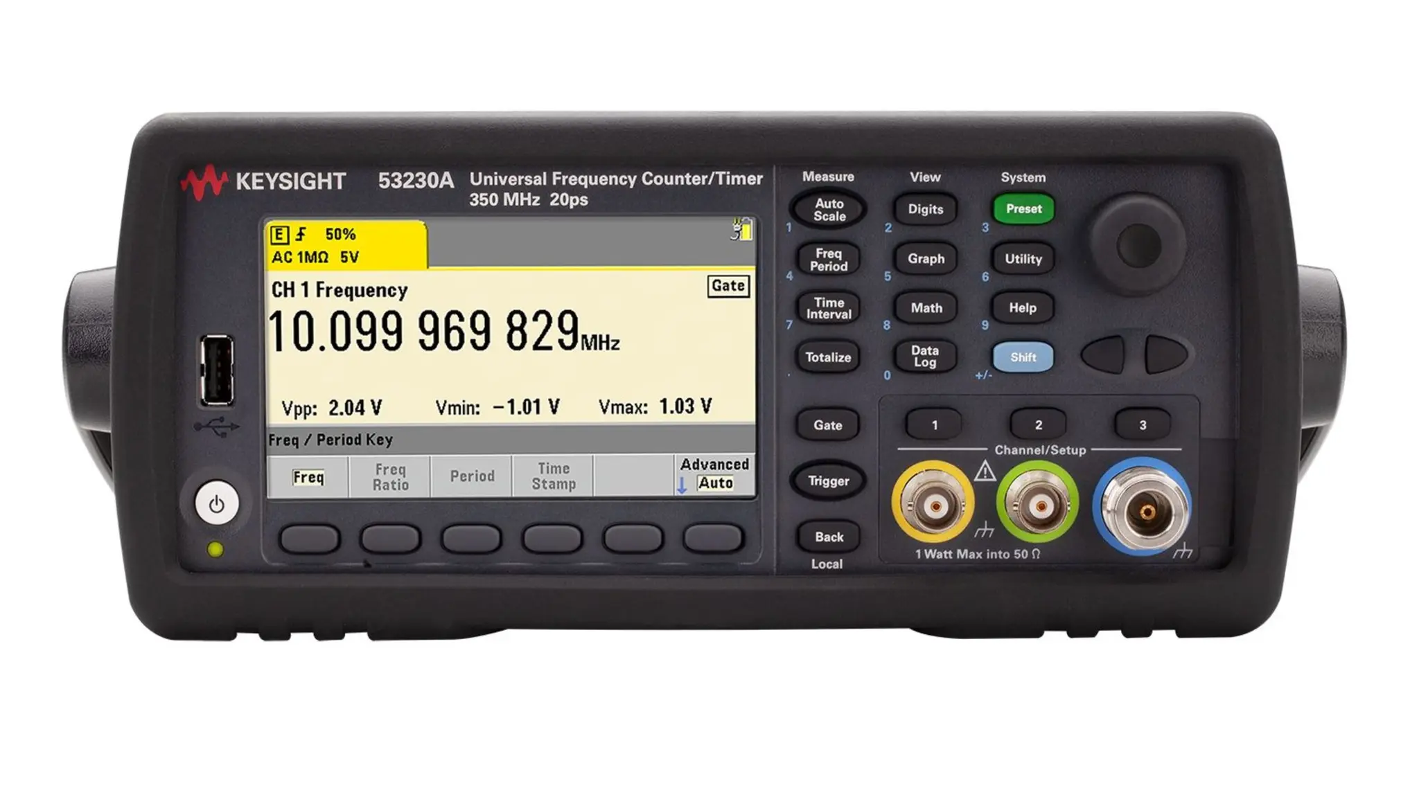 Produktfoto 1 von Keysight Technologies 53230A Frequenzzähler 12 Digits 0 Hz / 350 MHz, BNC