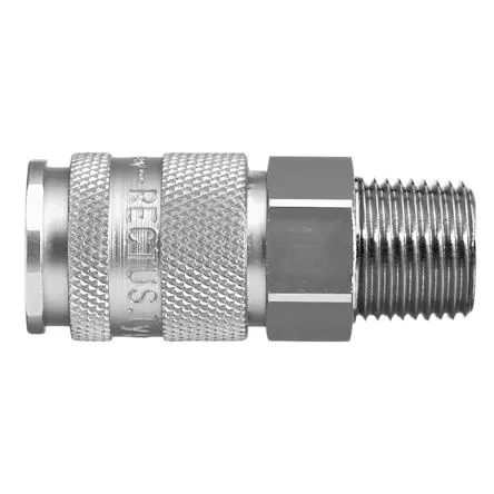 Produktfoto 1 von Legris Pneumatische Schnellsteckkupplung, Messing vernickelt 1/2 in Stecker/Buchse, 27mm