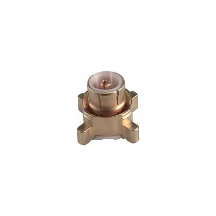 Produktfoto 1 von Huber+Suhner 81_MMB Buchse Koaxialsteckverbinder Koaxialer PCB-Stecker, Oberfläche, 50 Ω Leiterplatte, 5.75 x 6.1 mm,