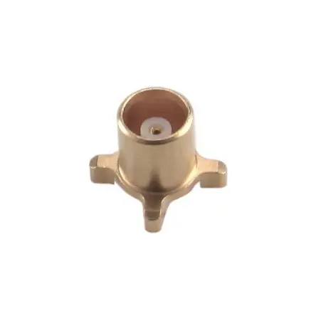 Produktfoto 1 von Huber+Suhner 82_MCX Buchse Koaxialsteckverbinder Koaxialer PCB-Stecker, Oberfläche, 50 Ω SMD, 6 x 6.1 x 6.1 mm, Gerade