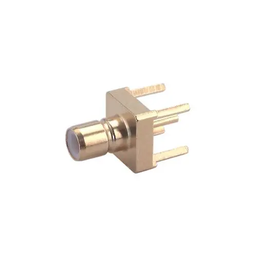 Huber+Suhner 82_SMB Buchse Koaxialsteckverbinder Koaxialer PCB-Stecker, Durchsteckmontage, 50 Ω Lot, 6.7 x 6.7 x 11.95