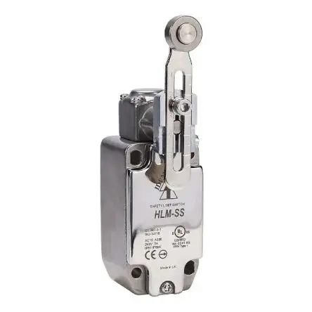 Produktfoto 1 von IDEM HLM-SS Sicherheitsendschalter, Verstellbarer Rollenhebel, IP69K, IP67, Edelstahl 240V ac 3A